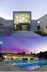 Top: Sava Pool, San Francisco, by Paulett Taggart Architects in a joint venture with Mark Cavagnero Associates. Bottom: Calistoga Community Pool, Napa Valley, by Paulett Taggart Architects.