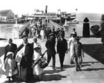 Immigrants arriving at Angel Island