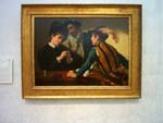 Caravaggio's "The Cardsharps" (c. 1595) in the Kimbell Museum’s Piano Pavilion