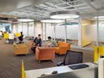 An online retailer located in Washington specified a mix of open plan workstations, lounge areas, and conference spaces to promote a higher level of engagement and movement.