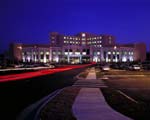 Architecturally, different levels and planes create visual interest in the River Region Medical Center.