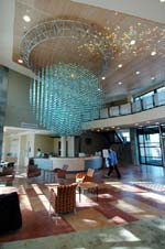 Field Paoli: Almaden Library & Community Center, San Jose: The new lobby features a custom glass sphere by artist Ray King.