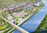 Rutgers University’s first-phase plan will focus on public spaces a parkland connection to the river